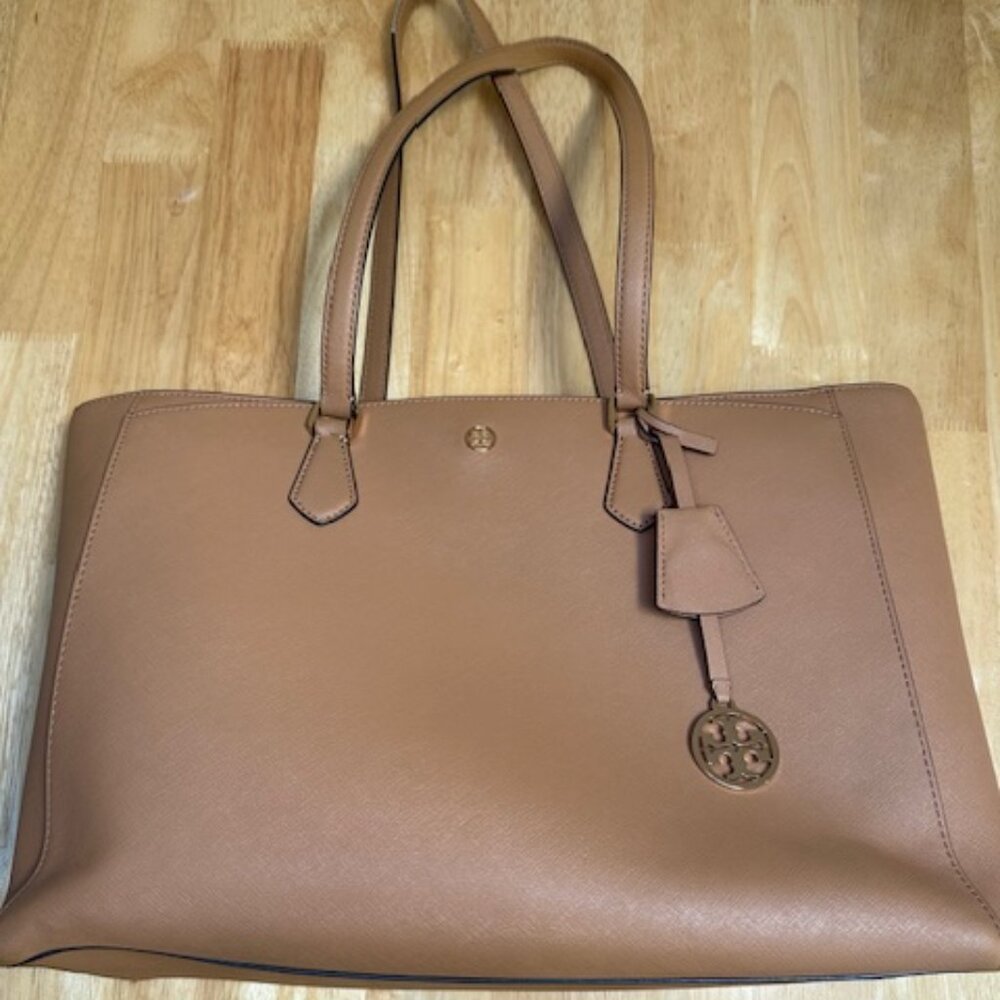 Tory Burch Tan Leather Tote Bag - Picture 2 of 13
